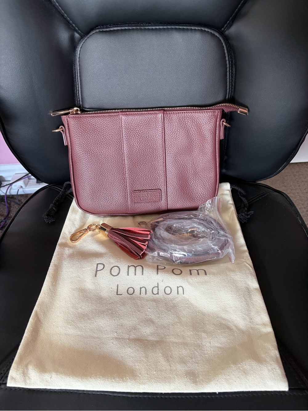 Pom Pom London Deep Burgundy City Slim